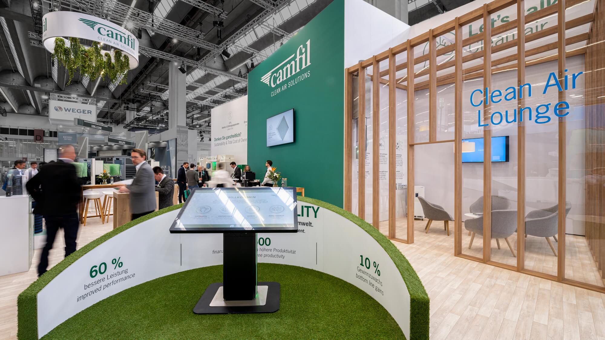 Messestand Camfil auf der Messe ISH