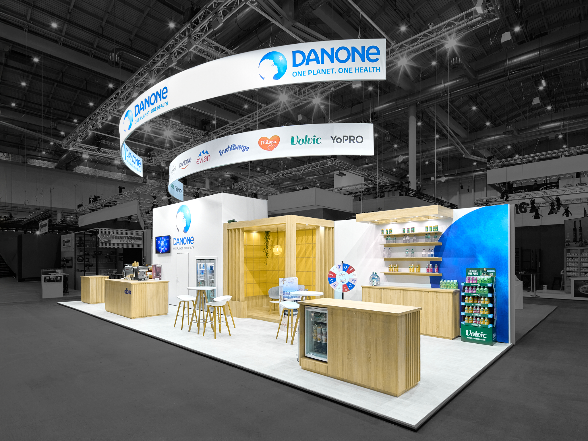 PREUSSMESSE Danone Internorga 2 Messestand von Danone auf der Messe Internorga in Hamburg von Preuss Messe