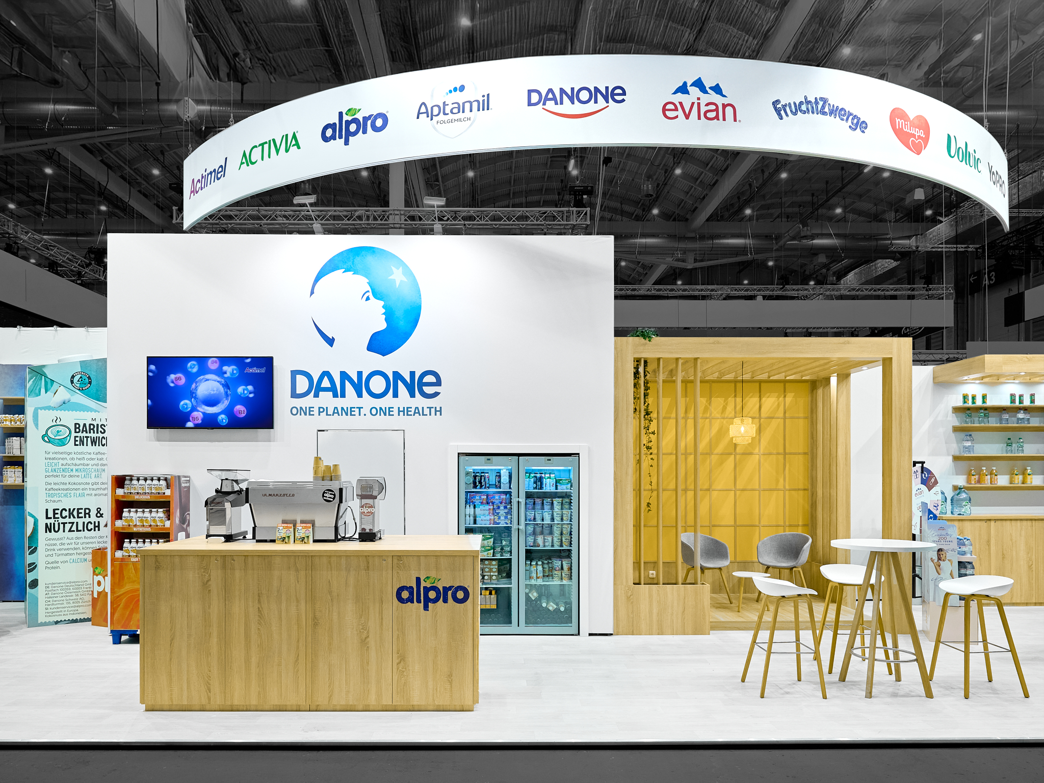 PREUSSMESSE Danone Internorga 3 Messestand von Danone auf der Messe Internorga in Hamburg von Preuss Messe