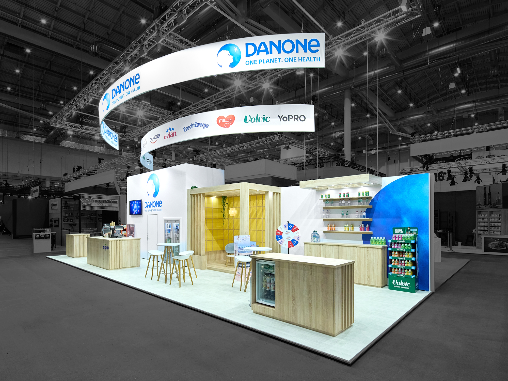 PREUSSMESSE Danone Internorga 2 Messestand von Danone auf der Messe Internorga in Hamburg