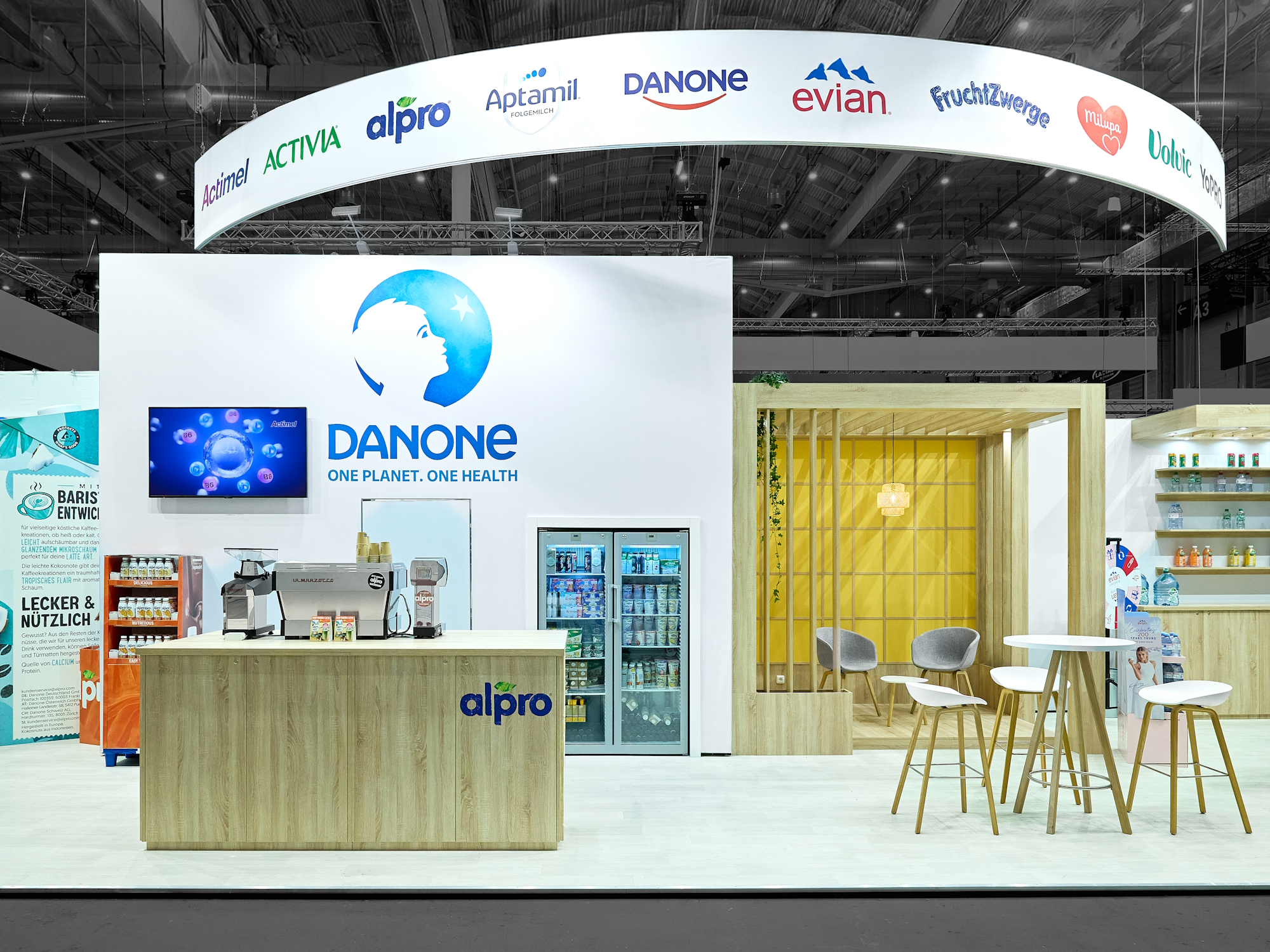 PREUSSMESSE Danone Internorga 3 Messestand von Danone auf der Messe Internorga in Hamburg