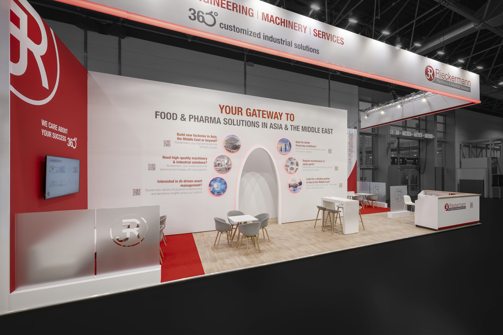 PREUSS MESSE Rieckermann Interpack 53 Dark Web Messestand von Rieckermann auf der Interpack 2026