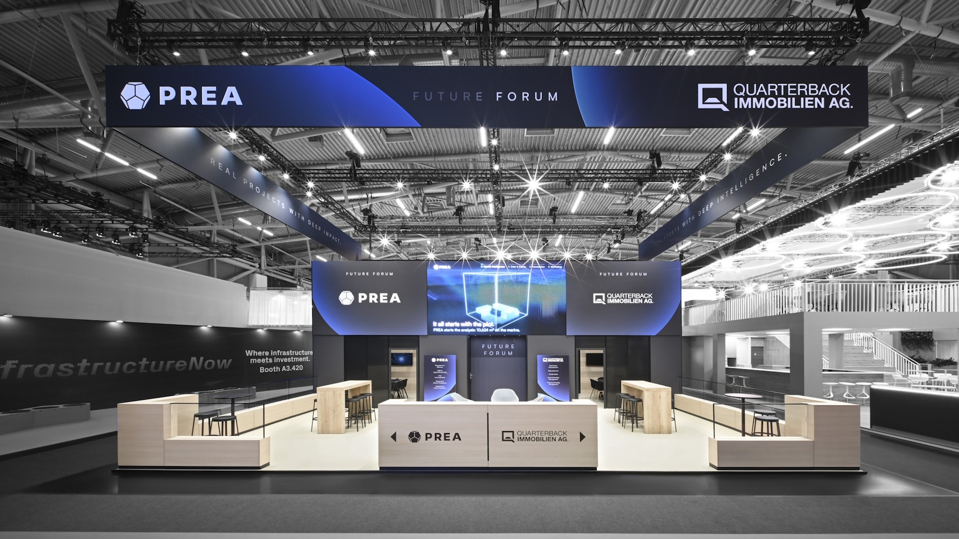 Messestand von PREA Group auf der Messe Expo Real